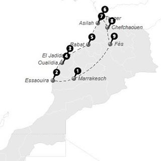 Reiseroute 2,5 Woche Marokko