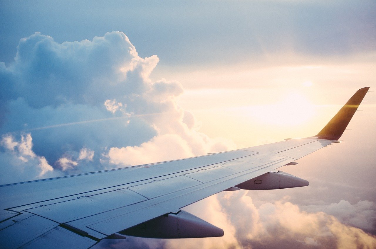 Blick aus dem Flugzeug