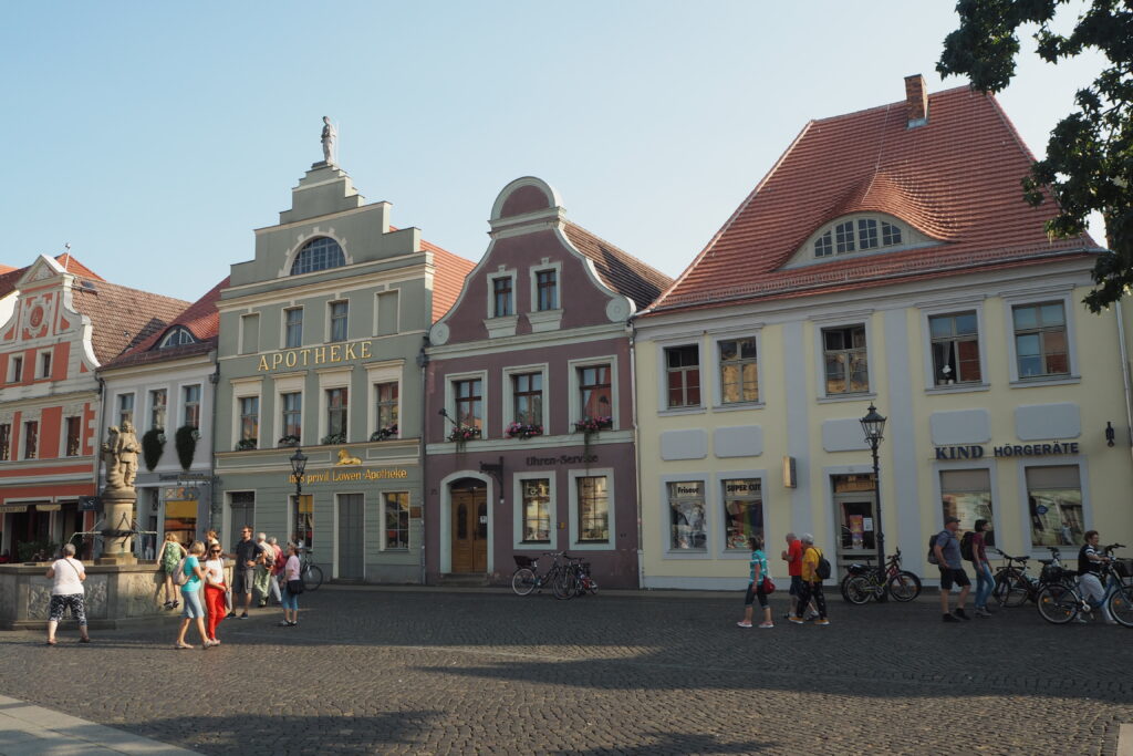 Blick auf den Marktplatz in Cottbus